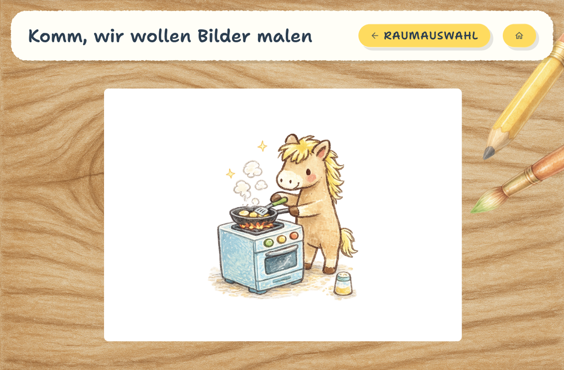 App-Ansicht: Bilder malen